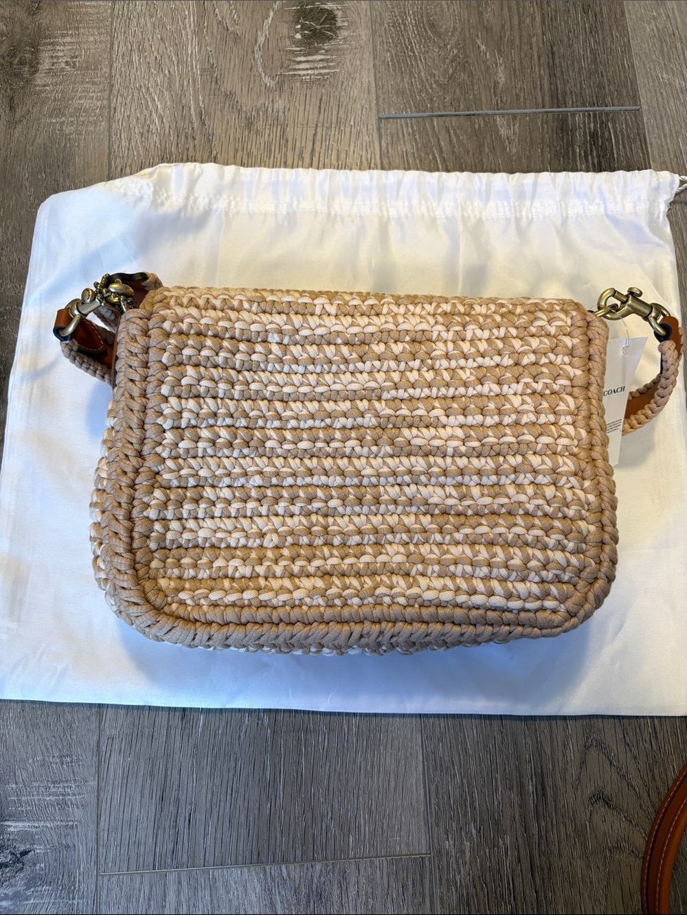 NWT Coach Crochet Soft Tabby Purse - Picture 6 of 11